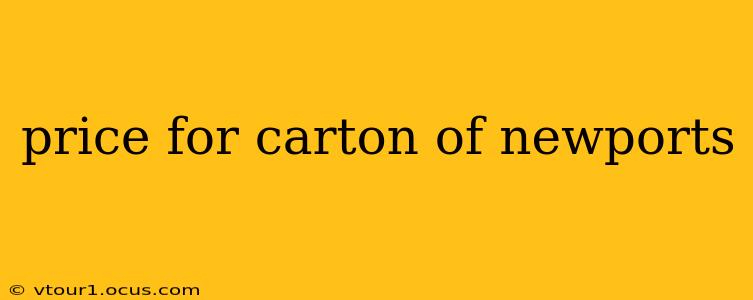 price for carton of newports