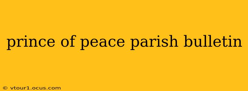 prince of peace parish bulletin