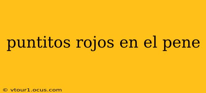 puntitos rojos en el pene