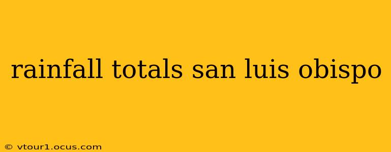 rainfall totals san luis obispo
