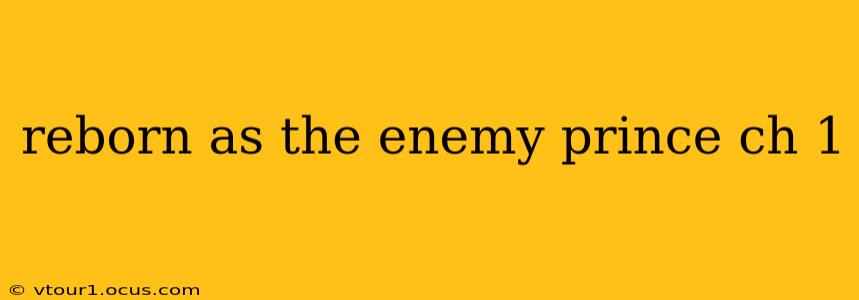 reborn as the enemy prince ch 1