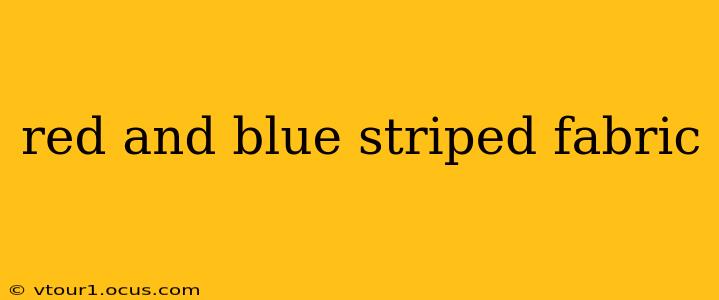 red and blue striped fabric