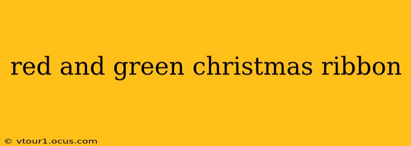 red and green christmas ribbon