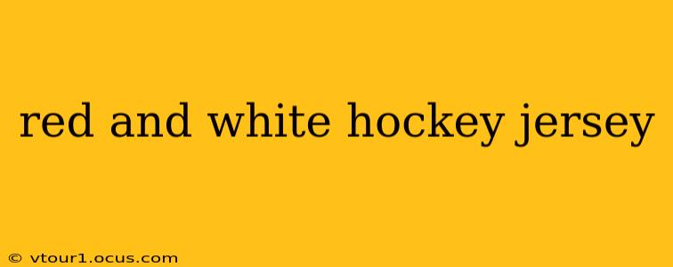red and white hockey jersey