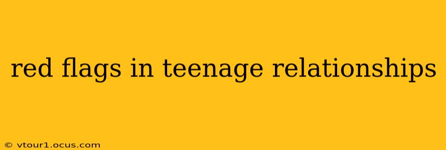 red flags in teenage relationships