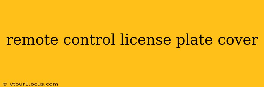 remote control license plate cover