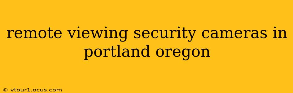 remote viewing security cameras in portland oregon