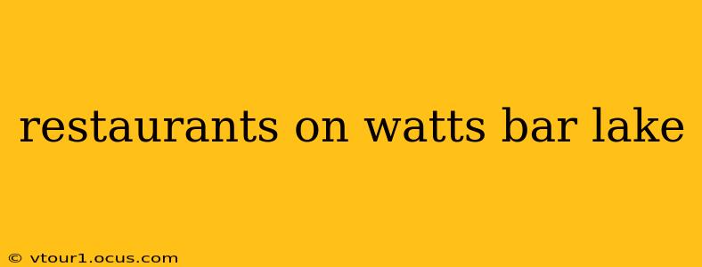 restaurants on watts bar lake