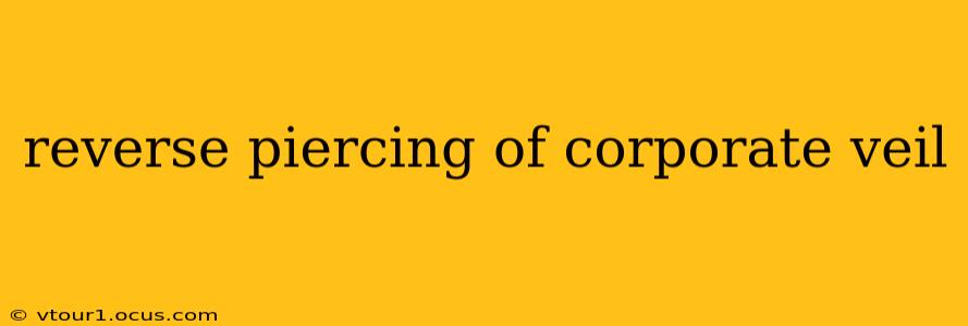 reverse piercing of corporate veil