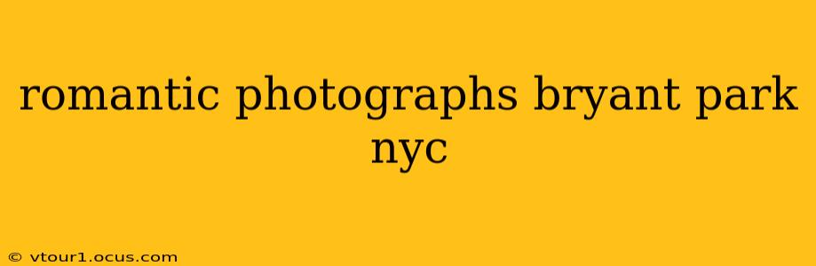 romantic photographs bryant park nyc