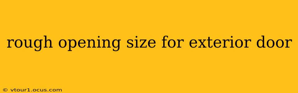 rough opening size for exterior door