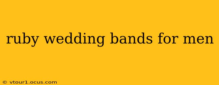 ruby wedding bands for men