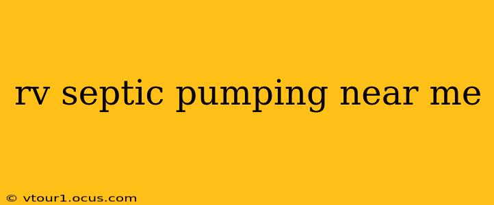 rv septic pumping near me
