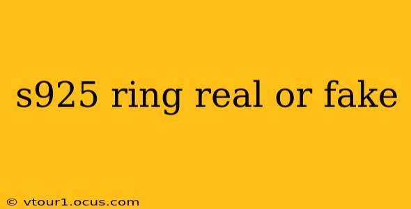 s925 ring real or fake
