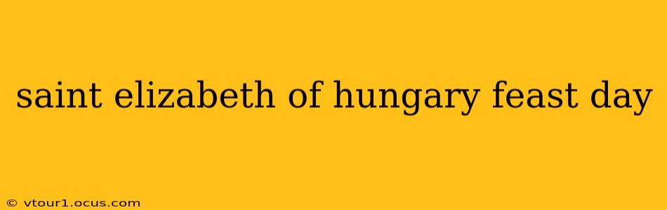 saint elizabeth of hungary feast day
