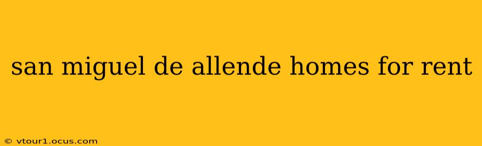 san miguel de allende homes for rent