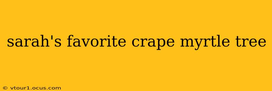 sarah's favorite crape myrtle tree