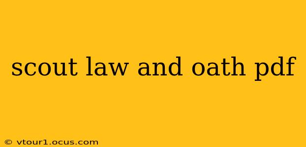 scout law and oath pdf