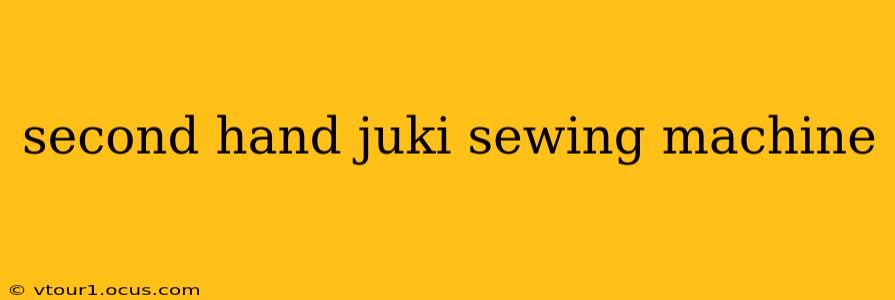 second hand juki sewing machine