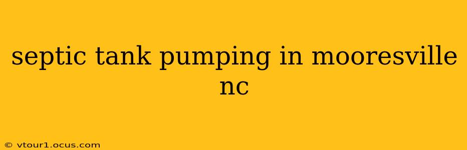 septic tank pumping in mooresville nc