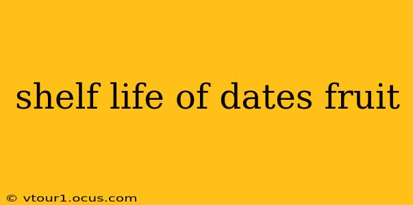 shelf life of dates fruit