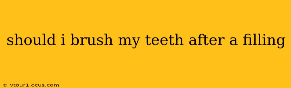 should i brush my teeth after a filling