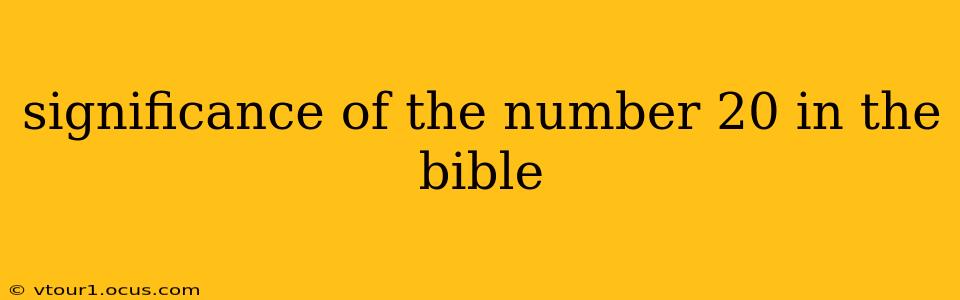 significance of the number 20 in the bible