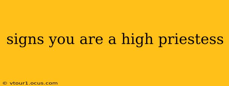 signs you are a high priestess