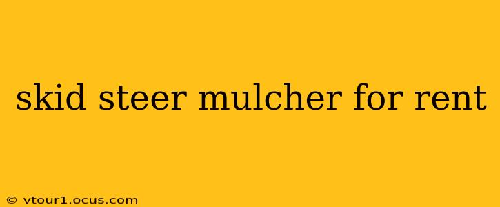 skid steer mulcher for rent