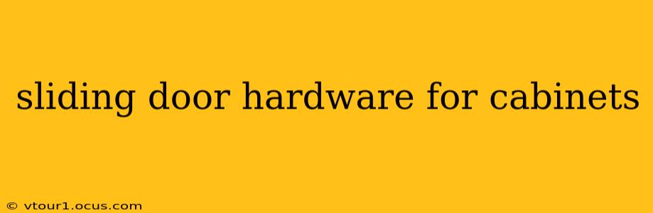 sliding door hardware for cabinets