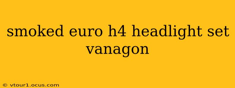 smoked euro h4 headlight set vanagon