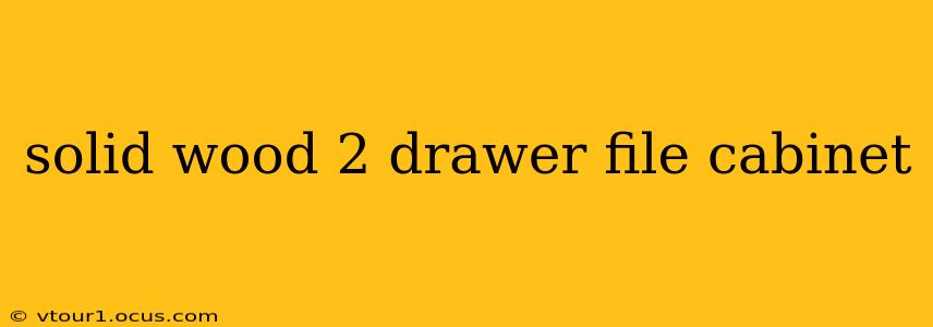 solid wood 2 drawer file cabinet