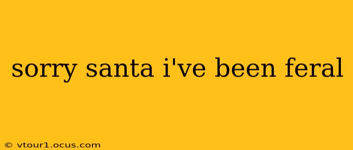 sorry santa i've been feral