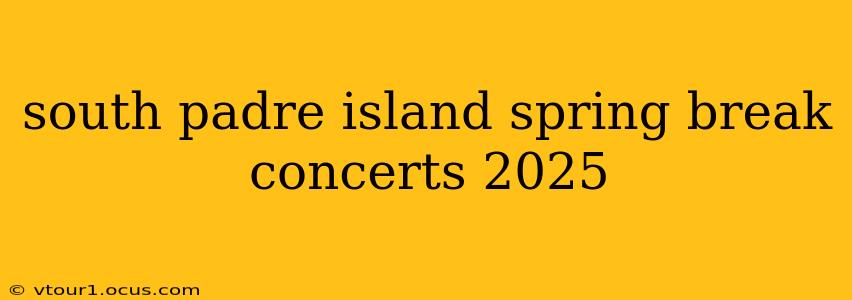 south padre island spring break concerts 2025