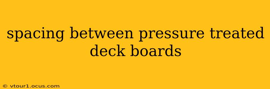 spacing between pressure treated deck boards