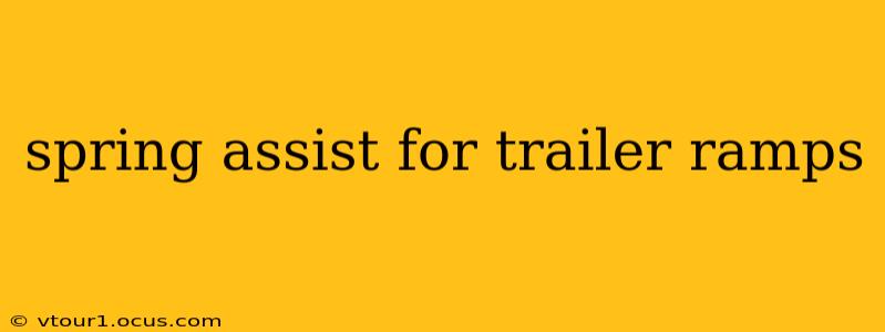 spring assist for trailer ramps