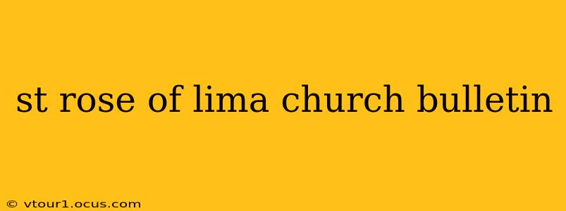 st rose of lima church bulletin
