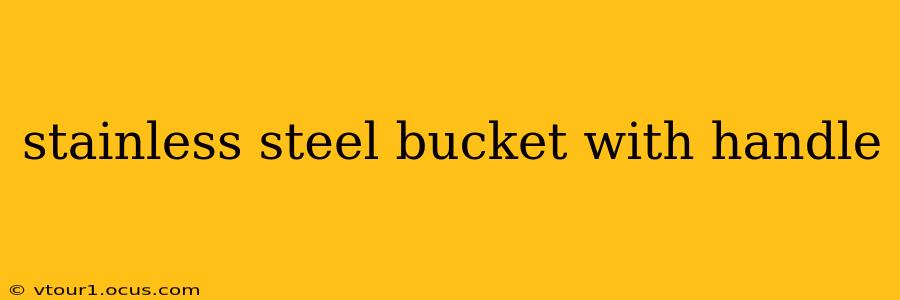 stainless steel bucket with handle