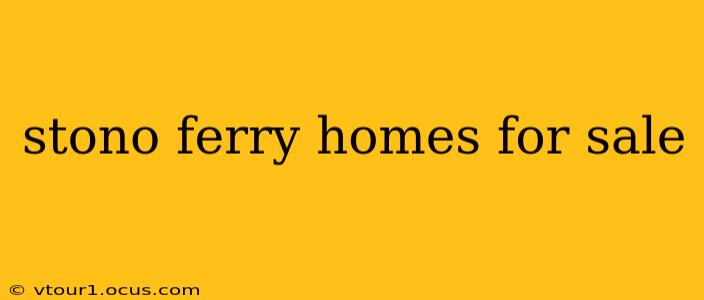 stono ferry homes for sale