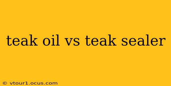 teak oil vs teak sealer