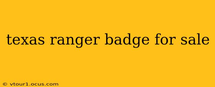 texas ranger badge for sale