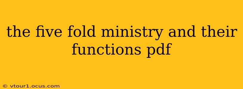the five fold ministry and their functions pdf