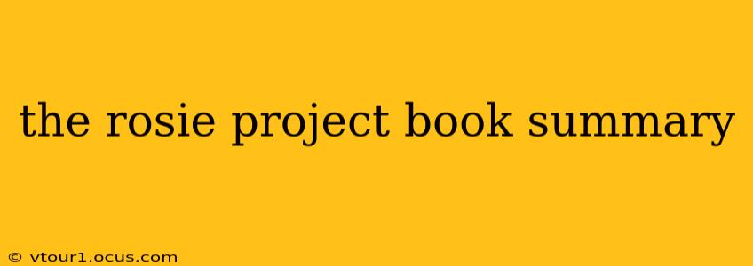 the rosie project book summary