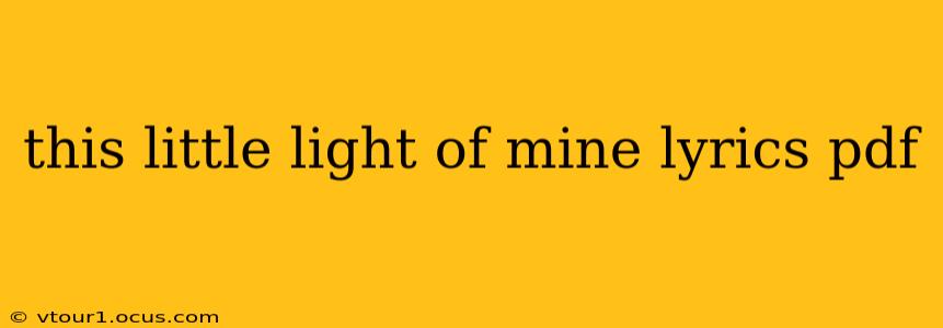 this little light of mine lyrics pdf