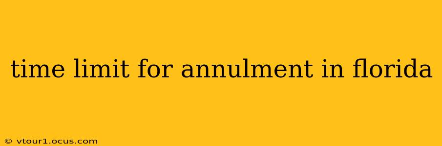 time limit for annulment in florida