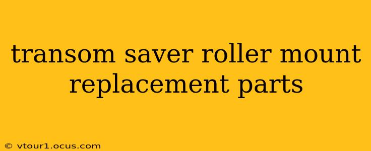 transom saver roller mount replacement parts