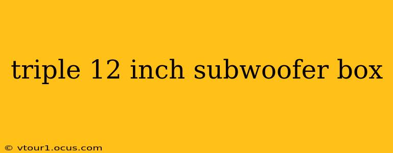 triple 12 inch subwoofer box