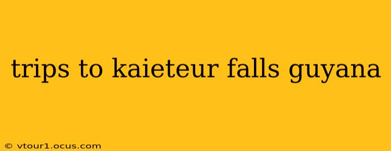 trips to kaieteur falls guyana