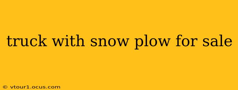 truck with snow plow for sale