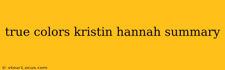 true colors kristin hannah summary